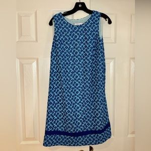 Women’s Turquoise/Blue Flower Embroidered Detail Dress